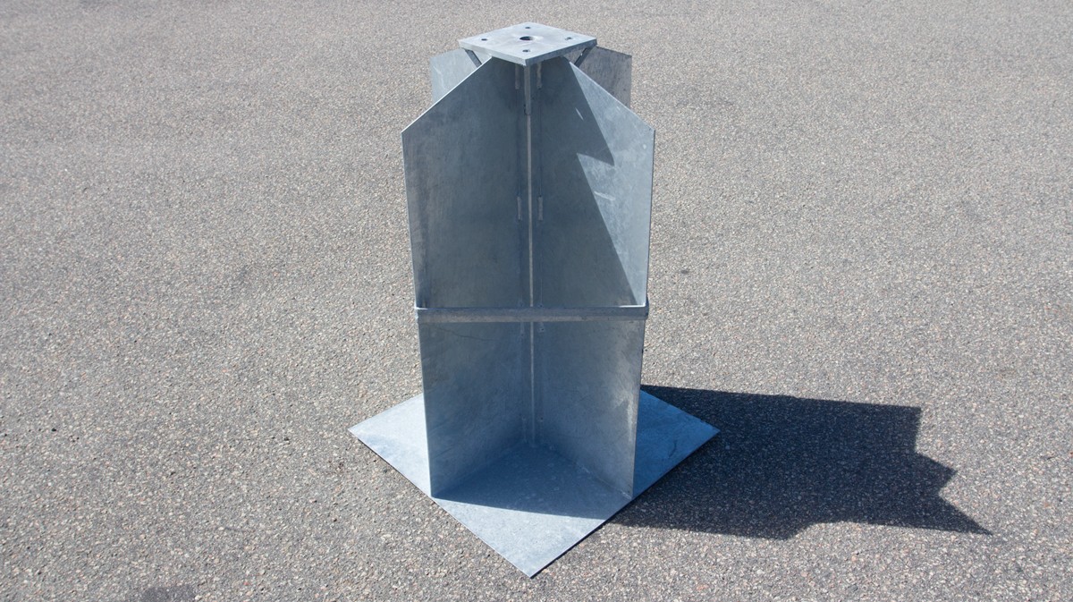 Fundament Stål M16, 600x900, Centrerat